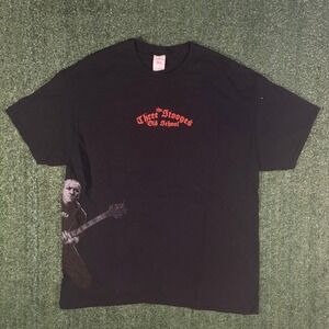 Gildan Three Stooges T-Shirt Mens XL Black Good World Tour Rock Parody Tee